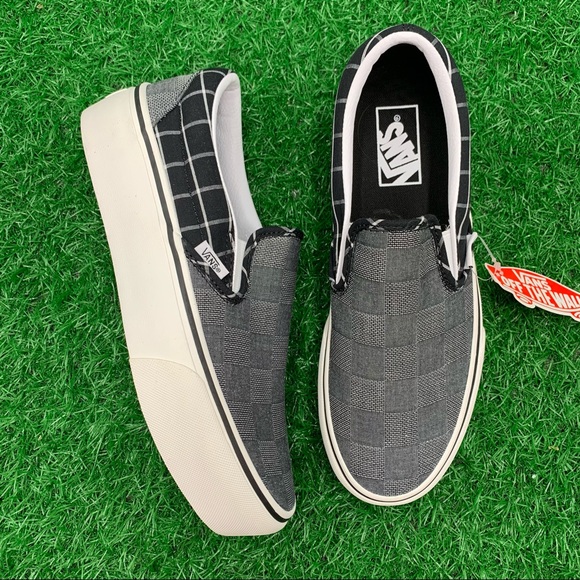 Vans Classic Slip on Platform woven checkerboard - Picture 3 of 7